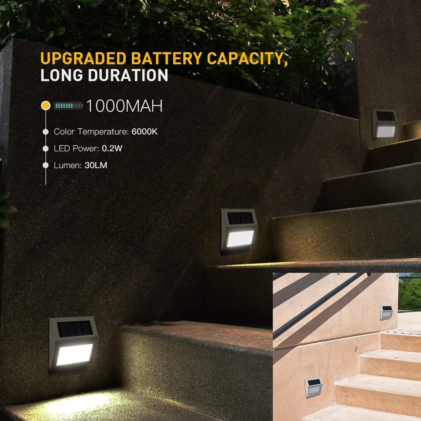 LED Solar-Powered Deck Lights