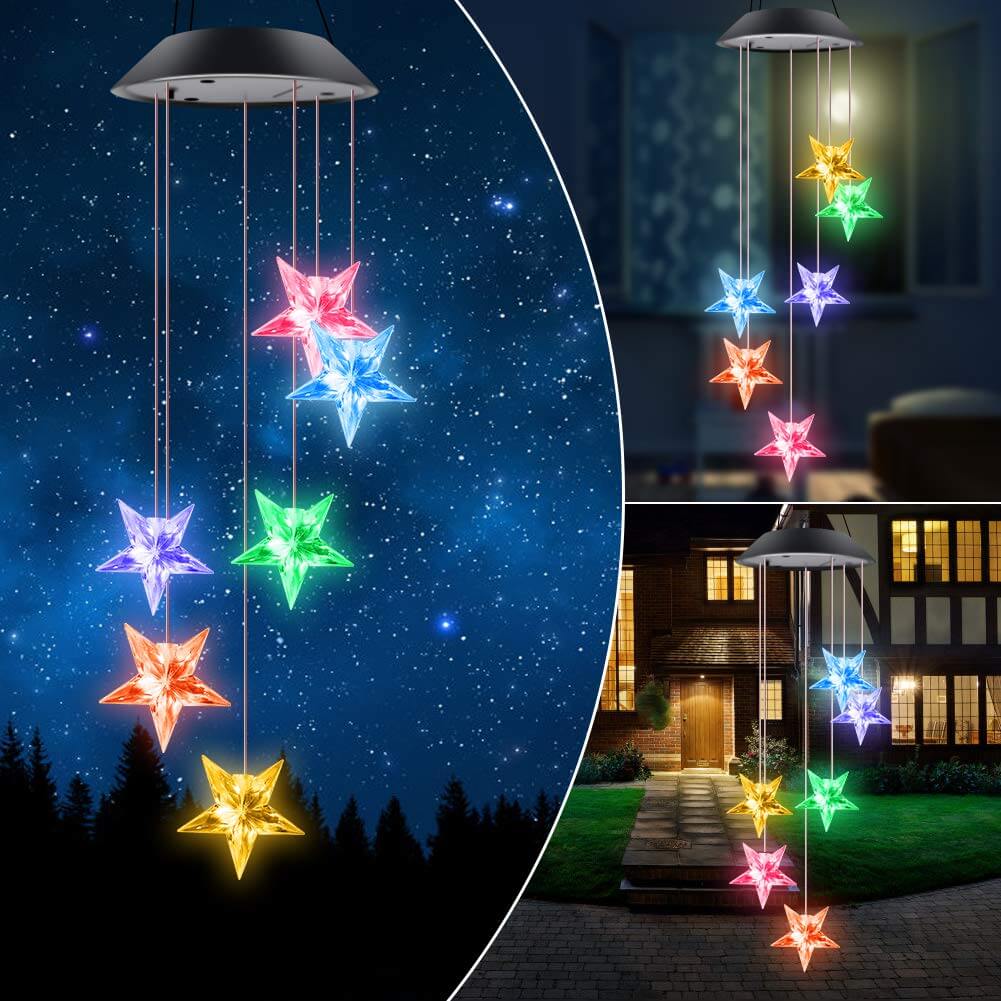 Solar Star Wind Chime Light