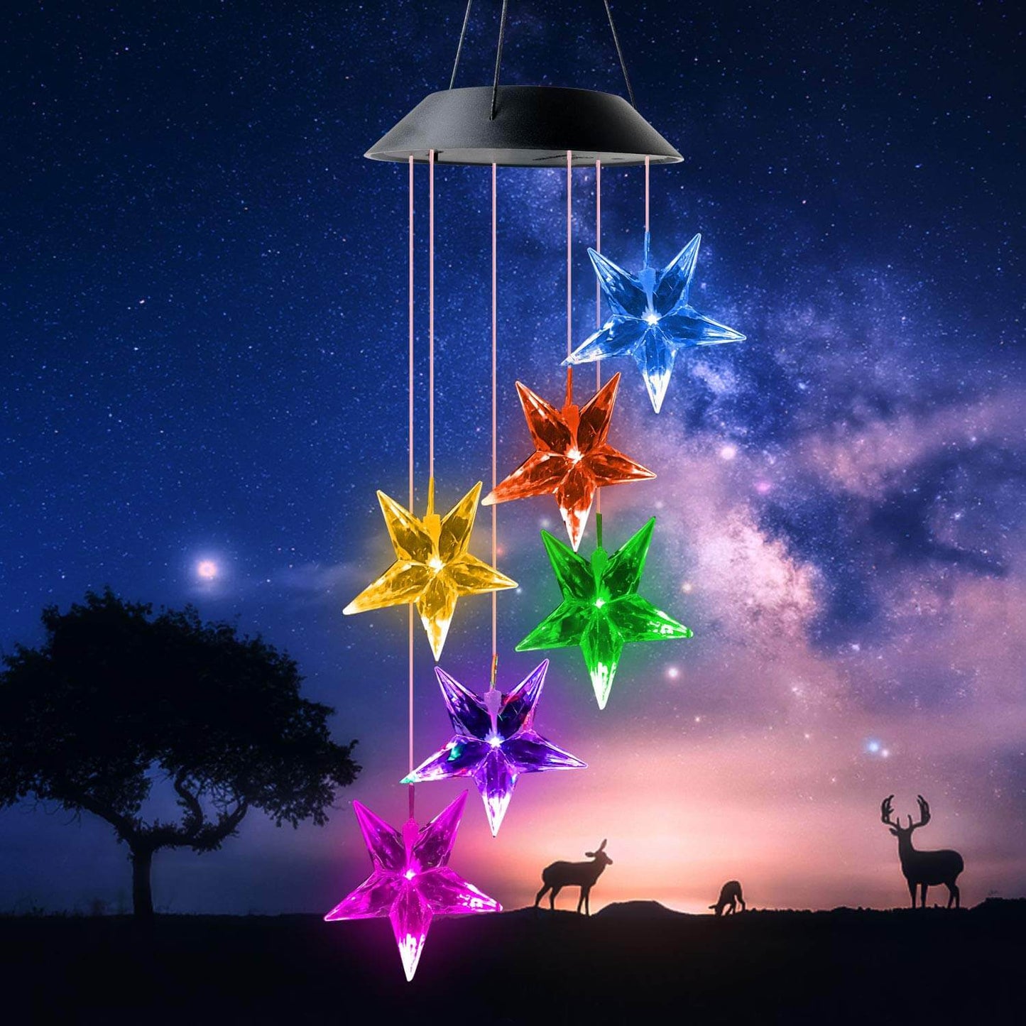 Solar Star Wind Chime Light