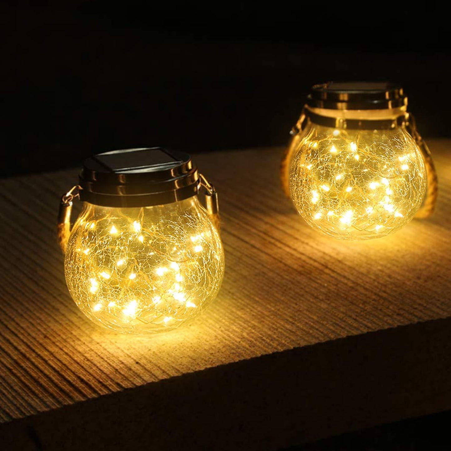 Solar-Powered Glass Jar Light