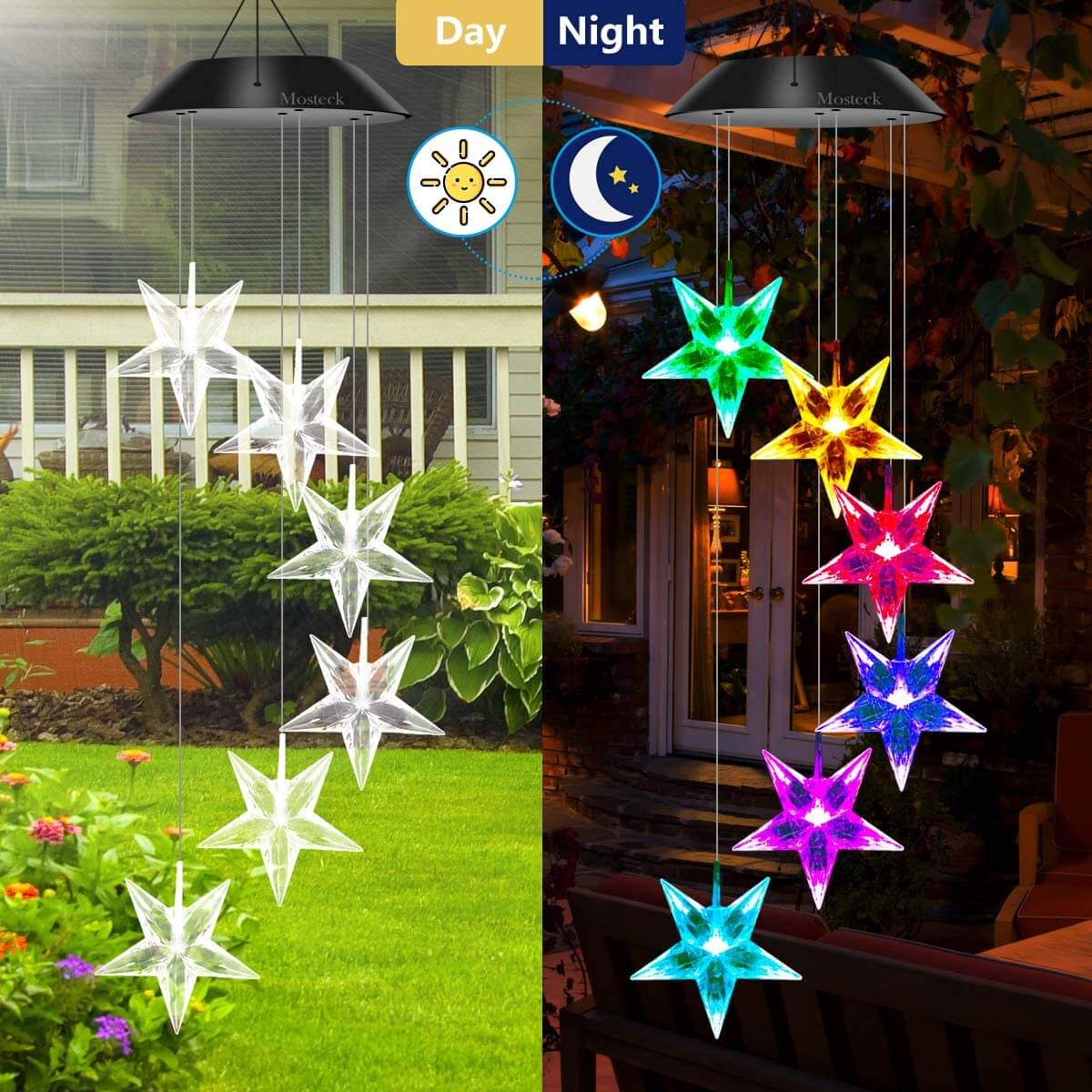 Solar Star Wind Chime Light