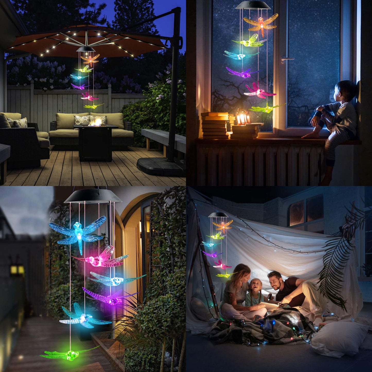 Solar-Powered Dragonfly Lights